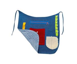 Fidget Apron for Dementia - Sensory Activity Blanket, Cognitive Toy for Adult, Interactive Engagement Clothing | Support Stimulation Cushion for Al