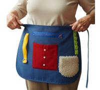 Fidget Apron for Elderly, Activity Blanket Sensory Toys, Fidget Apron with Dementia, Soft Fabric Material, Memory & Cognitive Care Tool for Memory Loss Homes Care Facilities Management