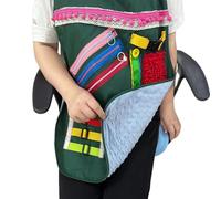 Fidget Apron Seniors Sensory Dementia Activities for Elderly Brain Activity Apron for Flexible Play Fidget Toy Development