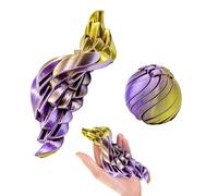 Fidget Ball Toy, 3D Printed Twistable Gear Sphere Sensory Stress Relief Toy for Anxiety, Desk Fidget for Office, Home, Travel - Suitable for Kids & Adults