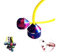 Fidget Beads, Worry Fidget Beads Spin & Bump for Stress Relief and Finger Dexterity Practice, Finger Yo-Yo Made of Aluminum Alloy with Rope for Men Women Teens Young Skill Players (Blue+Red+White)