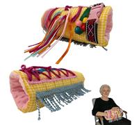 Fidget Blanket and Muff for Adults with Dementia& Alzheimer‘s - Wearable Sensory Arm Sleeve for Anxiety Relief & Calming Focus, Gift for Seniors