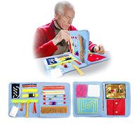 Fidget Blanket for Adults with Dementia, 52 x 31 cm (2 Pages), Dementia Activities for Seniors, Alzheimer's and Dementia Therapy Aid, Busy Blanket, Anxiety Relief, Sensory Stimulation