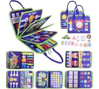 Fidget Blanket for Adults with Dementia, Alzheimers Products for Elderly, Sensory Busy Board Set, Tools for Senior Dementia Patients, Autism Sensory Dementia Tools, Six-Page with Solar System