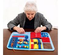 Fidget Blanket for Adults with Dementia,Sensory Blanket with Fine Motor Activities, Calming Textured Toys for Alzheimer's, Autism, Asperger's, Portable,Washable