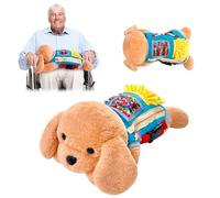 Fidget Blanket for Dementia, Fidget Dog Blanket for Elderly, Fidget Sensory Dog Blanket for Seniors with Alzheimer’s, Dementia Products for Elderly, Sensory Fidget Blanket