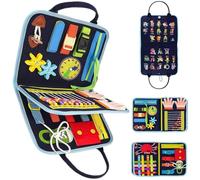 Fidget Blanket for Elderly, Portable Sensory Blanket Memory Loss Fidget Toys, Anxiety Relief Autistic Activities Pad, Improves Mental Stimulation Dementia Alzheimers Toys Gifts for Disabled Adults