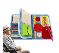 Fidget Blanket - Sensory Activity Blanket, Busy Activity Blanket | Blanket with Dementia, Alzheimer's, Autism, Soothing Therapy, Soft Blanket with Buttons, Zippers