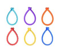 Fidget Bracelet, Set of 6 Silicone Stretchy Fidget Bracelet, 11.42x0.39x0.2 inches Adorable Travel Activity, Soft Quiet Calm Down Toy for Toddler, Children, Adolescents and Adults