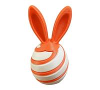 Fidget Bunny Egg - 3D Printed Toy for Relaxation | Cute Animal Ornament with Swirling Design, Adorable Stress Relief Gadget, Compact Desk Accessory, Living Room Decor for Apartment Dorm