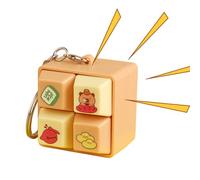 Fidget Clicker - Four-Square Grid Keyboard Key Chain,Cat Button Funny Backpack Keychain,for Kids Girls Boys Backpack Luggage Bags Wallet Handbag Travel School Office Desk