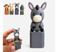 Fidget Clicker Keychain, Portable Keyboard Button With LED Light, Stress Relief Animal Keychain For Office, Desk, And Everyday Use (D*1PC)