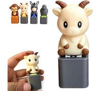 Fidget Clicker Keychain, Portable Keyboard Button With LED Light, Stress Relief Animal Keychain For Office, Desk, And Everyday Use (B*1PC)