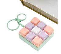 Fidget Clicker Toy - Detachable Keychain Sensory Sound Device for Stress Relief | Compact ABS Body with Mechanical Press Button Design, Portable Clip Attachment for Bag Backpack Travel Use