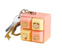 Fidget Clicker Toy - with Keychain for Stress Relief with Light - Dog Key Clicker Keychain for Fidgety Hands - for Kids, Luggage, Backpack, Travel, Office,