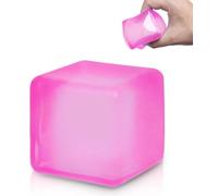 Fidget Cube, Ice Cube Stress Relief Fidget Toys, Squishy Cube Squeeze Toys for Kids Adults, Sensory Hand Exercise Stress Balls for Autism Anxiety Relief (Purple)