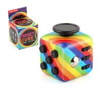 Fidget Cube Stress Relief Toy 6-Side Multi-Sensory Anxiety Reducer with Click Buttons Joystick Switch Roller for Office Home Focus Black(Color)