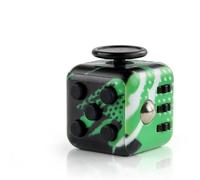 Fidget Cube Stress Relief Toy 6-Side Multi-Sensory Anxiety Reducer with Click Buttons Joystick Switch Roller for Office Home Focus Black(Camouflagegreen)