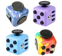 Fidget Cube Toys 4PCS Anti-Stress Fidget Toys Killing Time Finger Toy Stress Relief Cube Suitable for Children Teen Adult Perfect for Classroom Office Home Gift