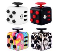 Fidget Cube Toys 4PCS Anti-Stress Fidget Toys Killing Time Finger Toy Stress Relief Cube Suitable for Children Teen Perfect for Classroom Office Home Toy Gift