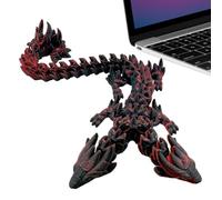 Fidget Dragon - 10.63 Inch Movable Joints Articulated Desk Decor | 3D Printed Double Head Toy For Kids, Adults, Home, And Office Executive Toys