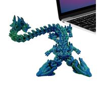 Fidget Dragon - 10.63 Inch Movable Joints Articulated Desk Decor | 3D Printed Double Head Toy For Kids, Adults, Home, And Office Executive Toys