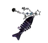 Fidget Fish Keychain Flexible Bonded Body Resin Material Key Ring for Fisherman Outdoor Activity Decoration Articulating Fish Keychain with Dynamic Movement
