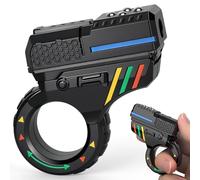 Fidget Gun Slider Finger Ring Clicker Toy, Portable Plastic 3D Printed Fingertip Gyro Pistol for Kids Adults, Sensory Play Desk Focus Toy Gift for Boys Girls, Plastic/Colorful