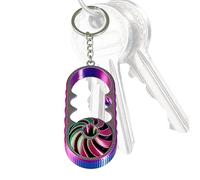 Fidget Key Chain, Spiral Sensory Toy, 5.12x1.18 Inch Keyring with Smooth Rotation, 3D Printed Decor, Portable Reliever with Double Design, Backpack Accessory for School and Office