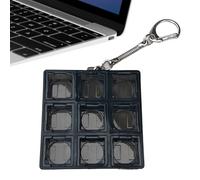 Fidget Keyboard - 9-in-1 Stress Relief Keychain,Small Backpack Ornament - for Kids Teens Adults Programmers College Students Collectors Study Work Travel Home Office Conference Keys