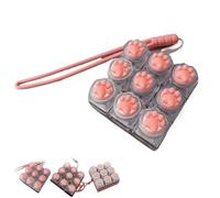 Fidget Keyboard Clicker, 9-Key Silent Cat Paw Keychain Toy for Anxiety Relief and Focus, Perfect for Office Desk as a Gift (Transparent) (Transparent)