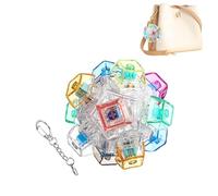 Fidget Keyboard | Light Up Keychain Realistic Portable | Clicky Fidget Toy | for Kids Adults Cell Phone Wallet Backpack Tote Suitcase Home Office Travel