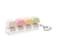 Fidget Keyboard: Push Button to Relieve Stress | Fidget Toy Keyring with Silent | for Adults Children Students in Classroom School Travel Workplace, Tactile, B