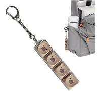 Fidget Keychain Capybara 4 Button Toy Portable Backpack Hanging Ornament | Cute capybara shape solid construction transparent bottom no light design relieves anxiety key decorative pendant