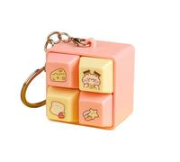 Fidget Keychain, Four Square Grids, Interactive Design Button Pendant, Heavy Duty Construction Tool, Toy Supply, Organizer for Girls Boys Luggage Bags