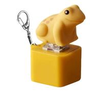 Fidget Keychain, Frog Sound LED Keychain, Rechargeable Clicker Fidget Toy for Work Commute Travel Daily Carry, Ideal for Adults Focus Improvement & Gift Giving