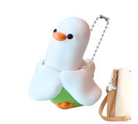 Fidget Keychains - Cute Banana Duck Squeeze Toy, Stress Reliever Sound Charm for Kids, Fun Portable Sensory Accessory, Adorable Fidget Toy, Keychain for Backpack, Purse, Office