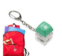 Fidget Keyring, Illuminated Key Clicker Toy - Joke Toys, Novelty Toys Printed with Chinese Characters Meaning Rich, for Adults and Office Workers