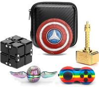 Fidget Pack Magic Hand Spinner Fidget Pad Infinity Cube Block Hammer Toy for Kids Adult, 5 Pack Fidget Bulk Birthday Party Favor Gift, Stress Relieve Anti Anxity Toy Cool Gadget Set