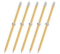 Fidget Pencil | 5 Pieces Fidget Threaded Pencils Sleeve with Sliding Nut - Quiet Writing Pens Sensory Toys for Travel Thinking Students Teachers Adults Kids Boys Girls