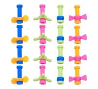 Fidget Pencil Toppers - 16PCS Threaded Fingertip Caps Set, Compact Sensory Lightweight Mood Adjustment Tool | Reusable Toy for Emotional Relief Relaxation Men Boys Teens Women Youth Kid Girls