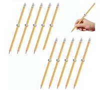 Fidget Pencils, Threaded Pencils for A-nxiety, 10 Pieces Threaded Quiet Fidget P-encils with a Sliding Nut That Moves, Silent Sensory Tool for Stress Relief for Classroom, Wooden P-encils for Kids