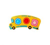 Fidget Popper Sensory Toys for Airplane Travel Essential Activities,Busy Toy for 1 2 3 Years Old Toddlers, Autism Autistic Gifts for 12+ Month Babies Toddlers (bus)