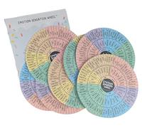 Fidget-Proof Emotion Sensation Feeling Wheel Disk - Durable Waterproof Disk for Nervous Fidgety Anxiety Hands, Therapy Sessions, Classrooms - Reusable Handout (1)
