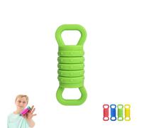 Fidget Pullys - 4 Pack - Finger Size Fidget Fun for Kids & Adults, Small Silent Sensory Fidgets Pulleys for Anxiety Relief, Safe Silicone Fidget Toy Set, ADHD Tools for Classroom or Office (Green)