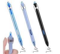 Fidget Retractable Gel Pens, 3-Pack with 0.5mm Black Ink, Stress Relief Smooth Quick Dry Fine Point, for Writing, Drawing, School, Office, Gifts