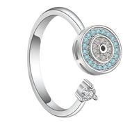 Fidget Ring - Evil Eye Ring | Adjustable Sensory Rings Fidget Sensory Rings | Eye Ring Lucky Protection Evil Eye Jewellry | Fidget Toy | Exquisite Stylish Fidget Jewelry for Friends, Families,