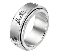 Fidget Ring for Women - Calming Rotating Gadget Tool for Cat Jewelry | Rotating Accessory | Band for Adults, Daughter, Calm, Peace, Girls, Men, Teenagers, riferimento alla