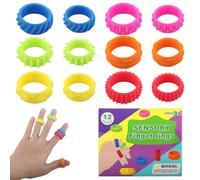 Fidget Ring, Sensory Fidget Toys Multicolor Quiet Textured Spinner Rings for Classroom Office Calming Stress Relief Fidget Rings for Kids and Adults with ADHD Autism Anxiety (012)