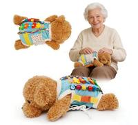 Fidget Sensory Dog Blanket for Dementia Alzheimer’s Elderly Adults - Anxiety Relief Activity Mat, Calming Touch Therapy for Seniors, Adult Fidget Toys for Restlessness and Cognitive Engagement